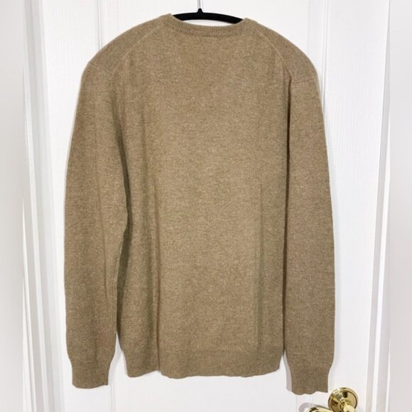 NWT CASHMERE Club Room Luxury V-Neck Sweater, Tan, Men's M - Picture 3 of 7